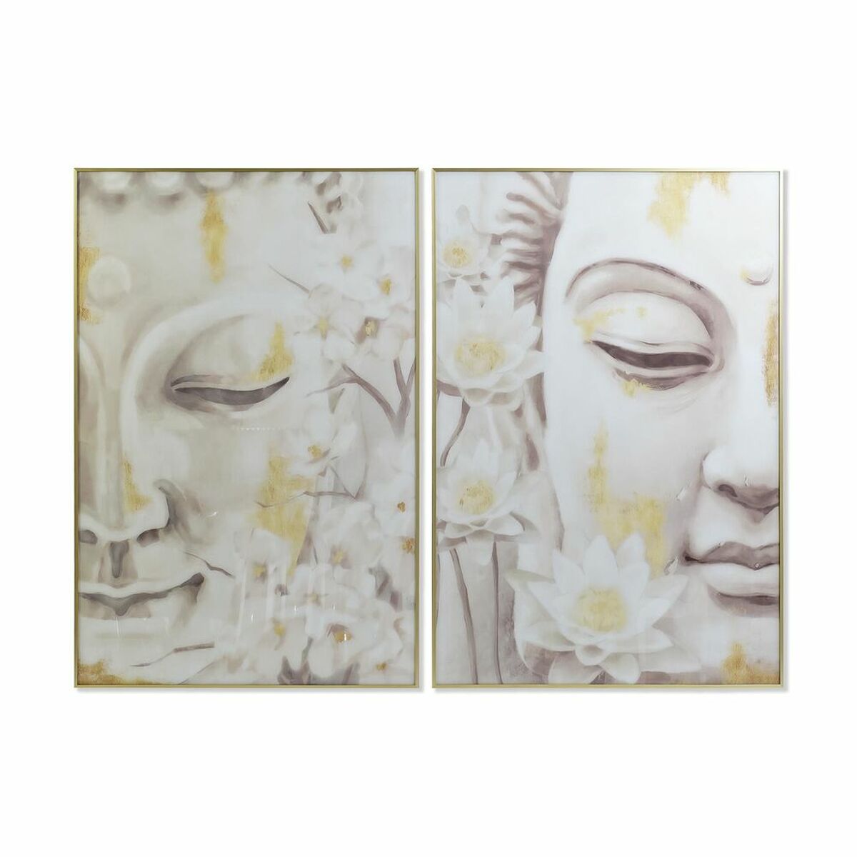 DKD Home Decor - Pintura DKD Home Decor Buda 80 x 4 x 120 cm Oriental (2 Unidades)