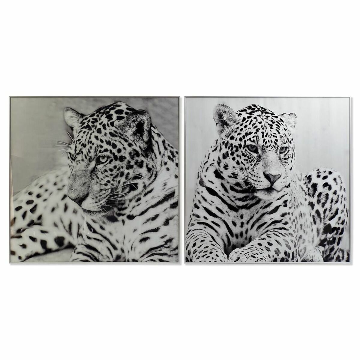 DKD Home Decor - Pintura DKD Home Decor 100 x 2,5 x 100 cm Leopardo Colonial (2 Unidades)