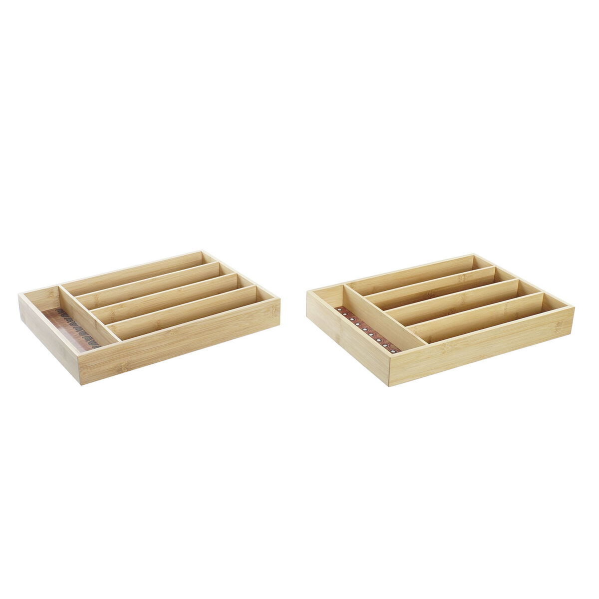 DKD Home Decor - Organizador de Talheres DKD Home Decor Bambu Colonial Africano 25,5 x 35,5 x 5 cm (2 Unidades)