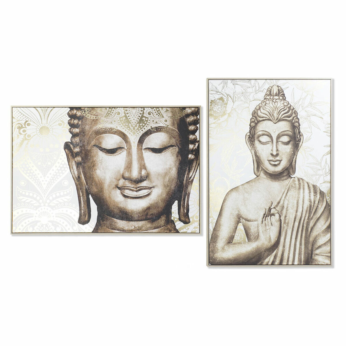 DKD Home Decor - Pintura DKD Home Decor 83 x 4,5 x 122,5 cm Buda Oriental (2 Unidades)