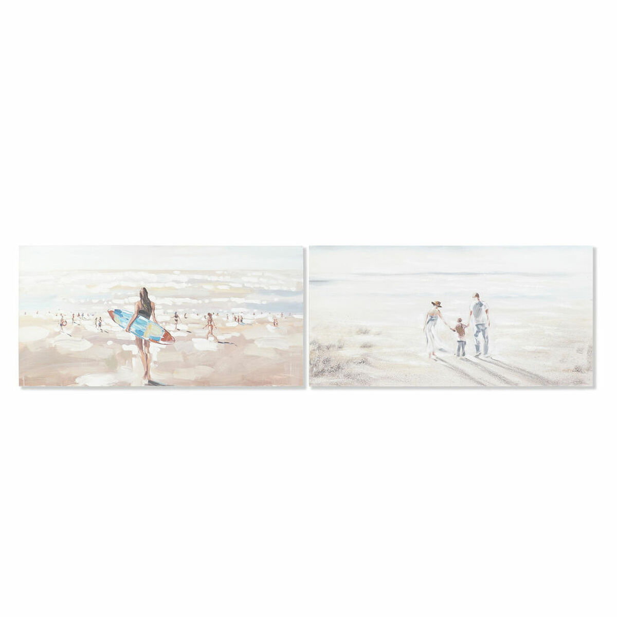 DKD Home Decor - Pintura DKD Home Decor Praia 120 x 3,7 x 60 cm (2 Unidades)