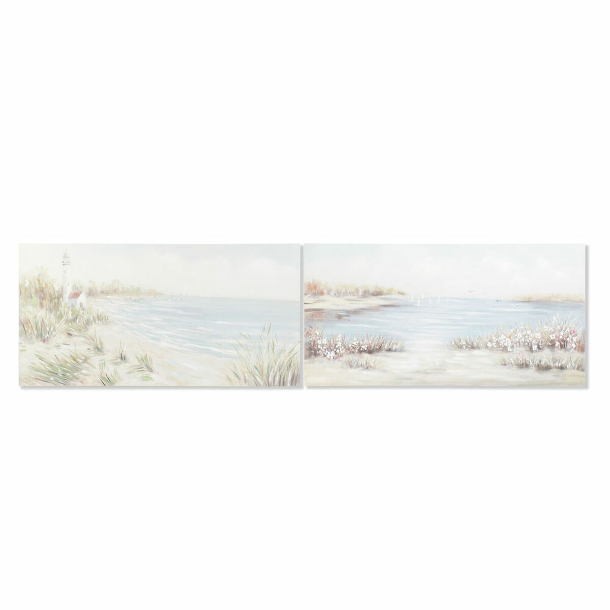 DKD Home Decor - Pintura DKD Home Decor 140 x 3,7 x 70 cm Praia Mediterrâneo (2 Unidades)