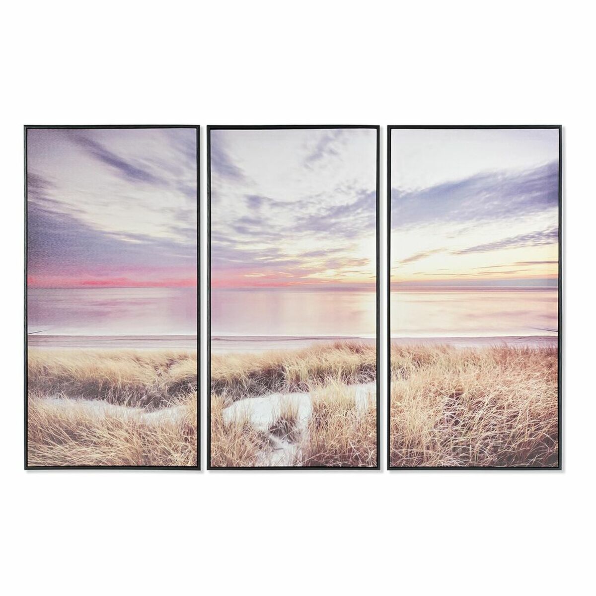 DKD Home Decor - Conjunto de 3 quadros DKD Home Decor Mediterrâneo Sol (120 x 2,8 x 80 cm)