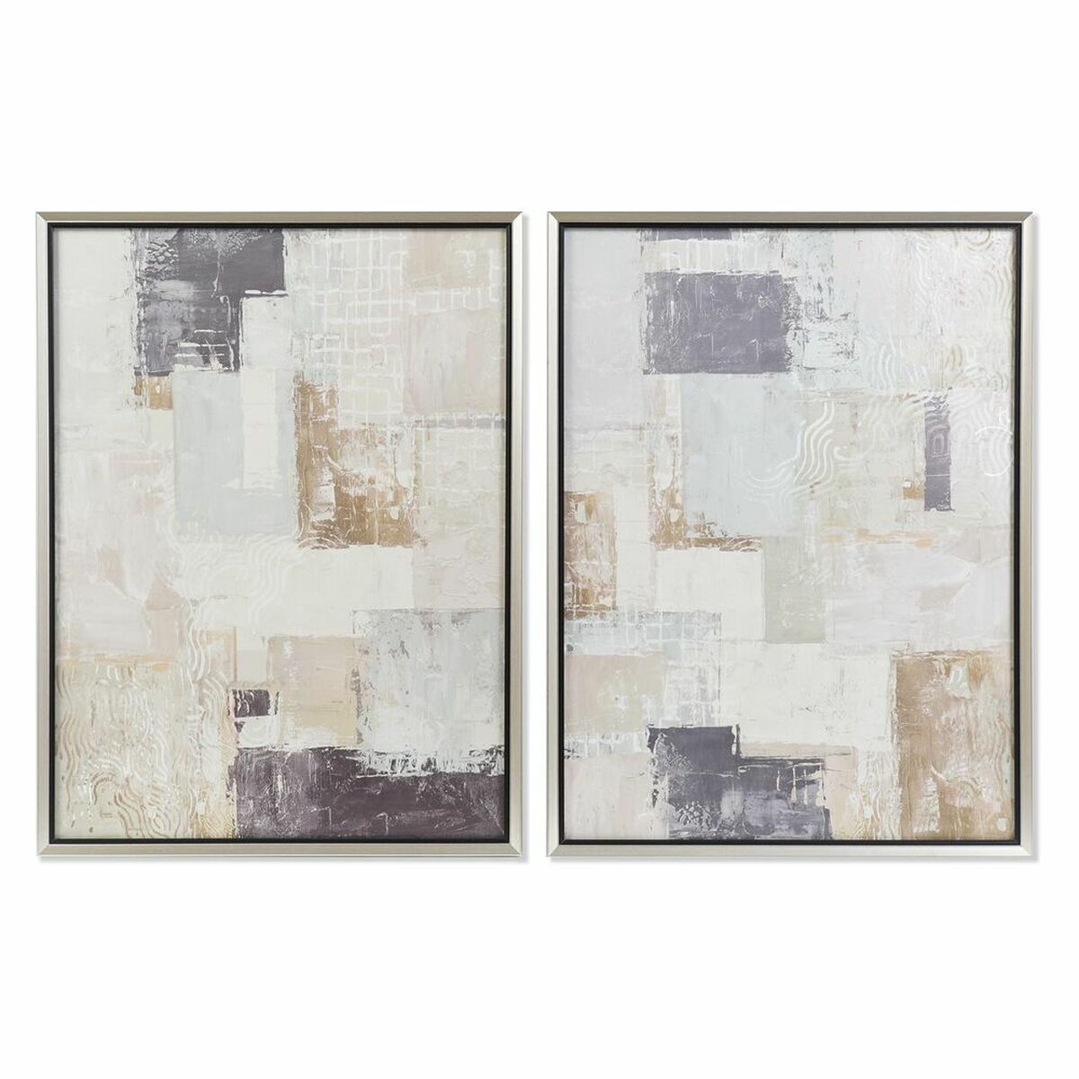 DKD Home Decor - Pintura DKD Home Decor Abstrato 60 x 3 x 80 cm Moderno (2 Unidades)