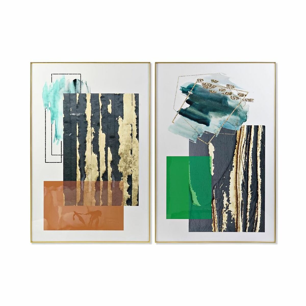 DKD Home Decor - Pintura DKD Home Decor Abstrato 80 x 3 x 120 cm (2 Unidades)