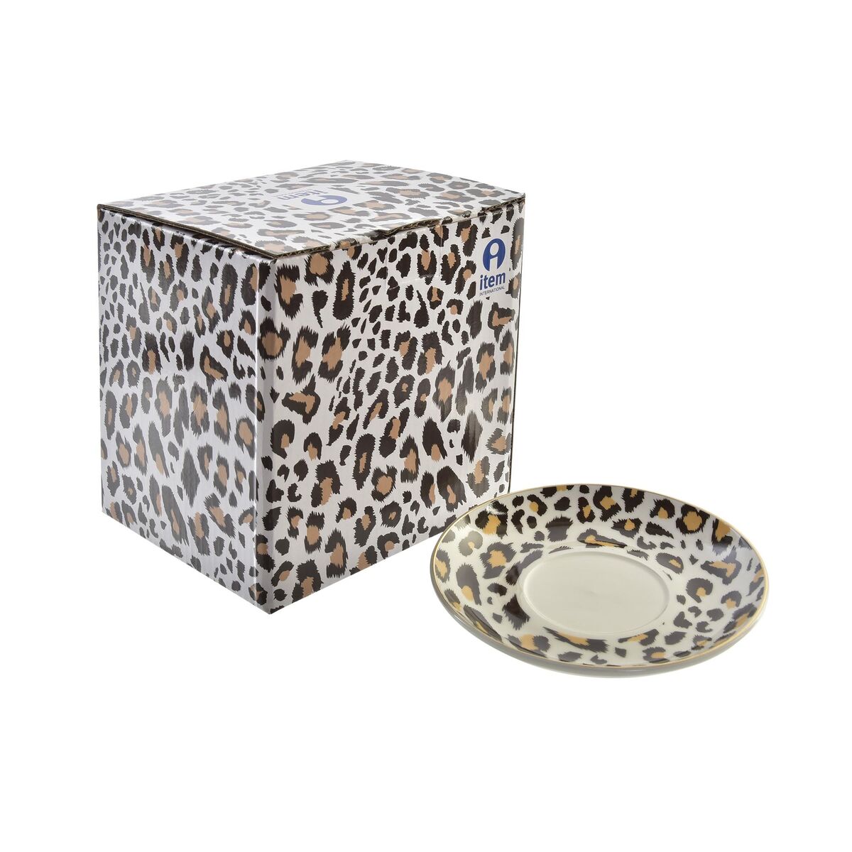 imagem de Bule DKD Home Decor Leopardo Cristal Porcelana Castanho Transparente Branco (2 Unidades)3