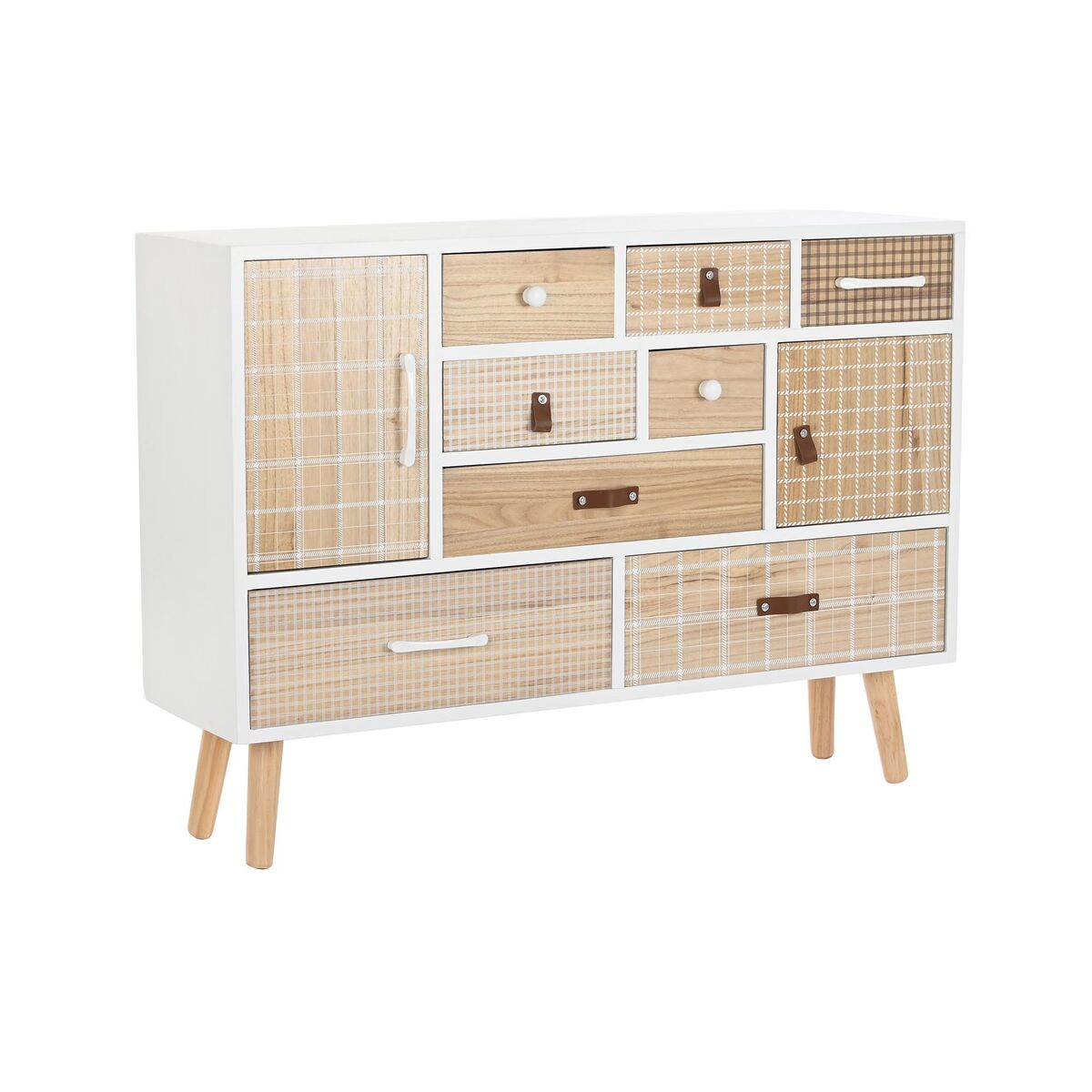 DKD Home Decor - Aparador DKD Home Decor Branco Natural Madeira de paulónia 95 x 26 x 67,5 cm