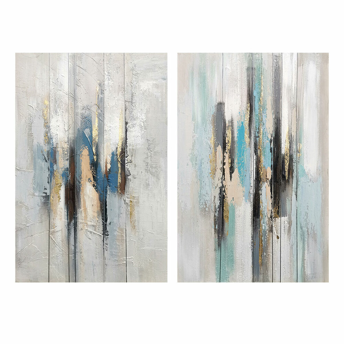 DKD Home Decor - Pintura DKD Home Decor Abstrato 80 x 3 x 120 cm Urbana (2 Unidades)