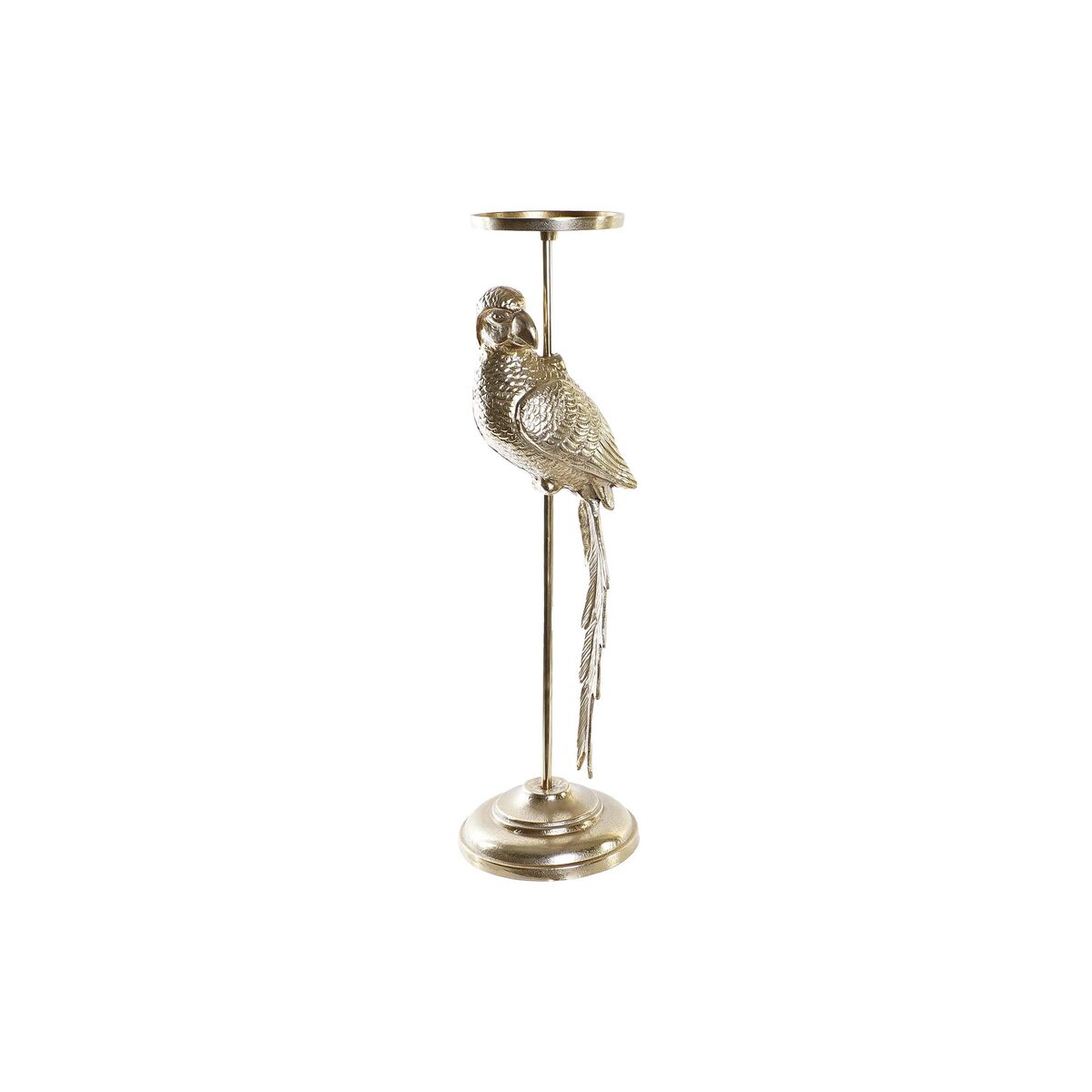 DKD Home Decor - Candelabro DKD Home Decor Champanhe Alumínio Papagaio (21 x 21 x 72 cm)