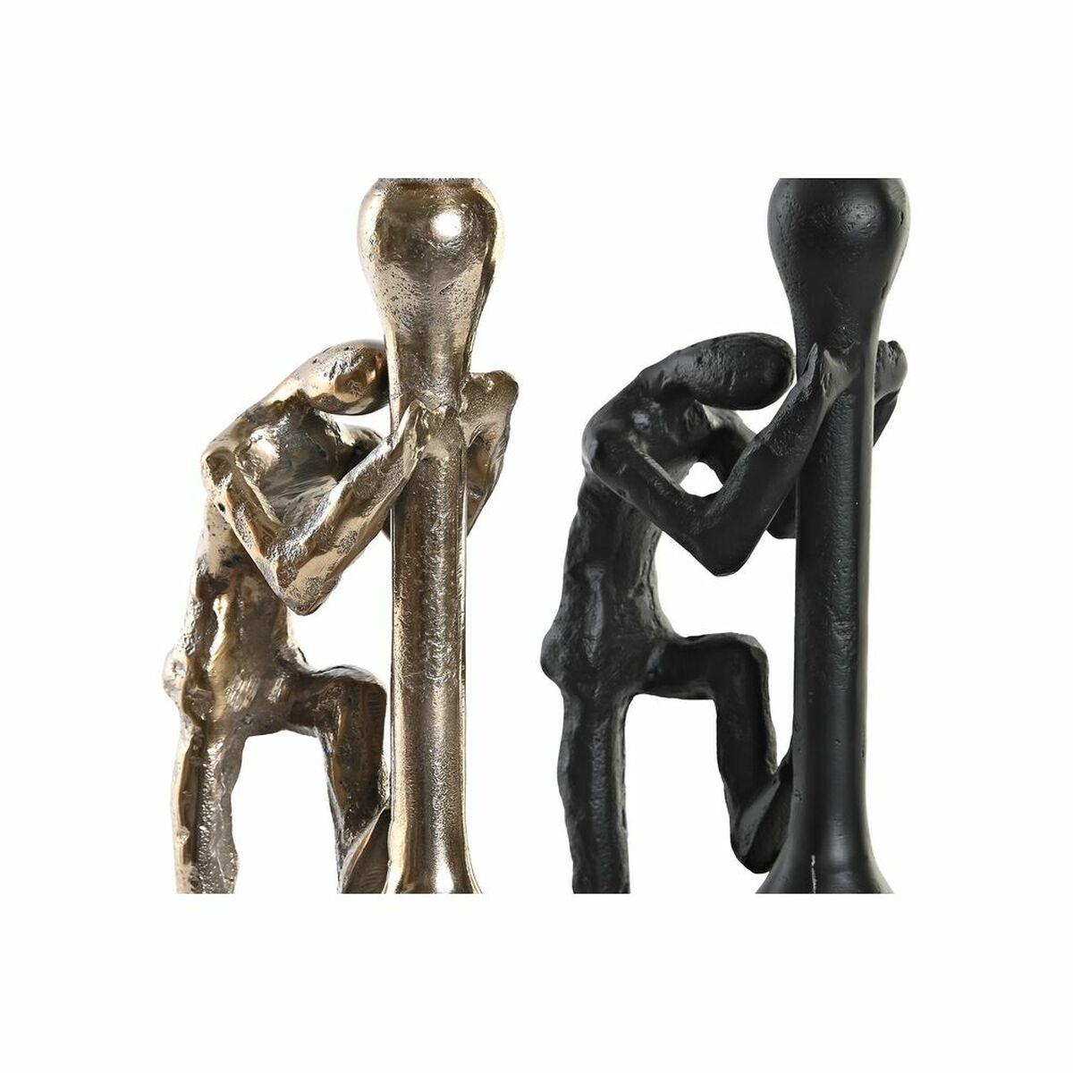 imagem de Candelabro DKD Home Decor 12 x 10 x 27 cm Champanhe Preto Alumínio Moderno (2 Unidades)3