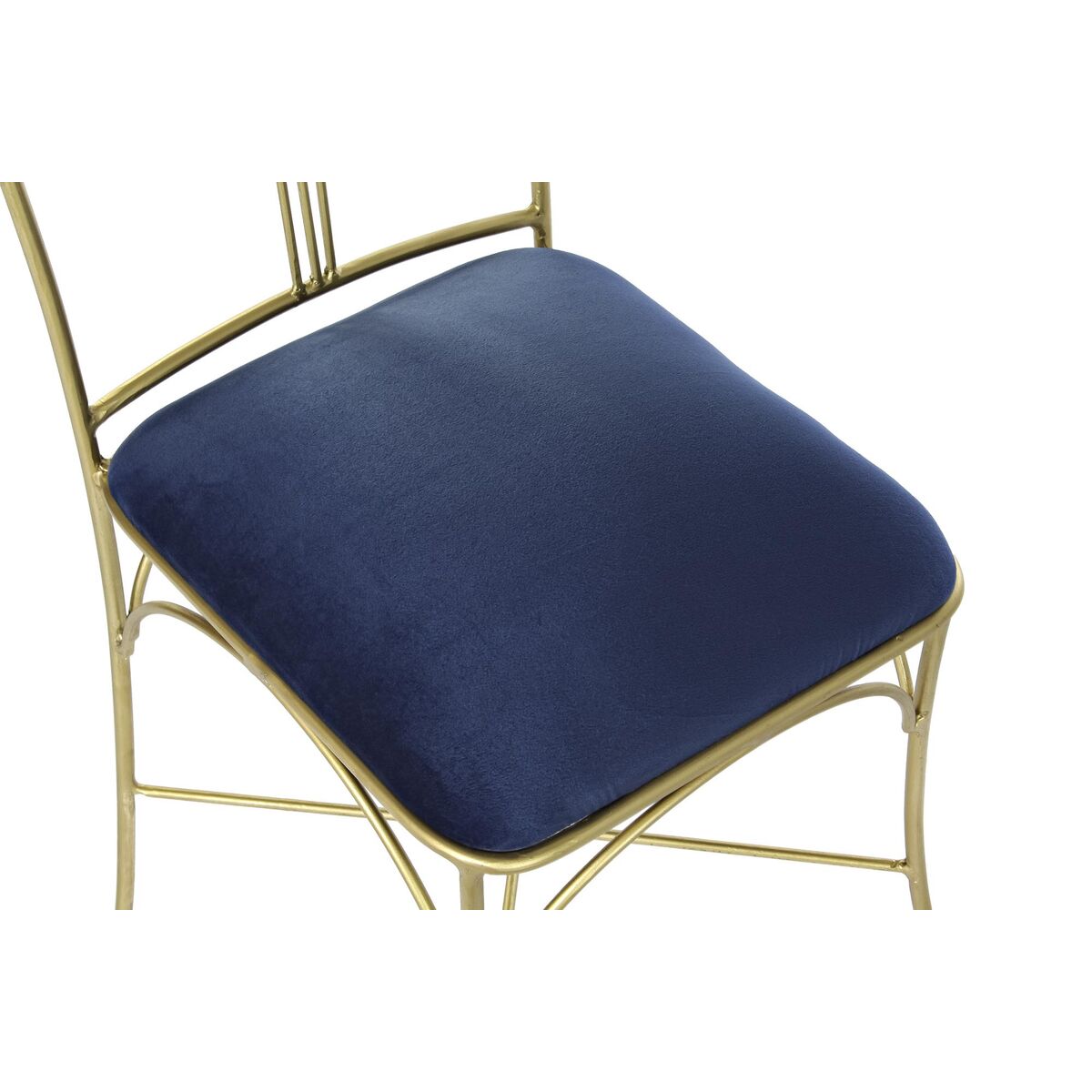 imagem de Cadeira de Sala de Jantar DKD Home Decor Azul Dourado 45 x 42 x 88,5 cm4