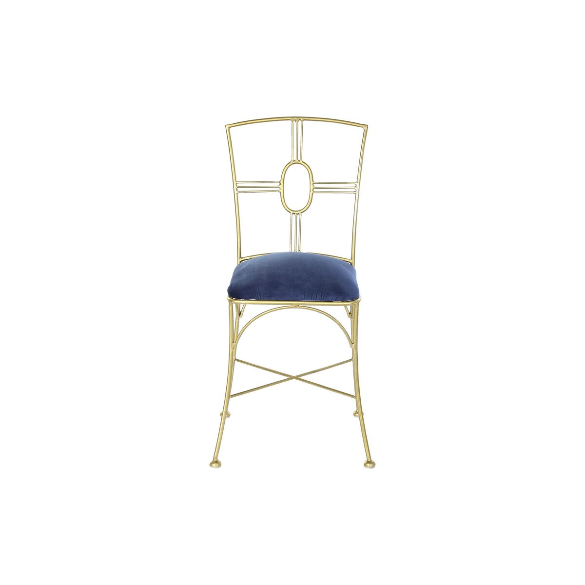 imagem de Cadeira de Sala de Jantar DKD Home Decor Azul Dourado 45 x 42 x 88,5 cm5