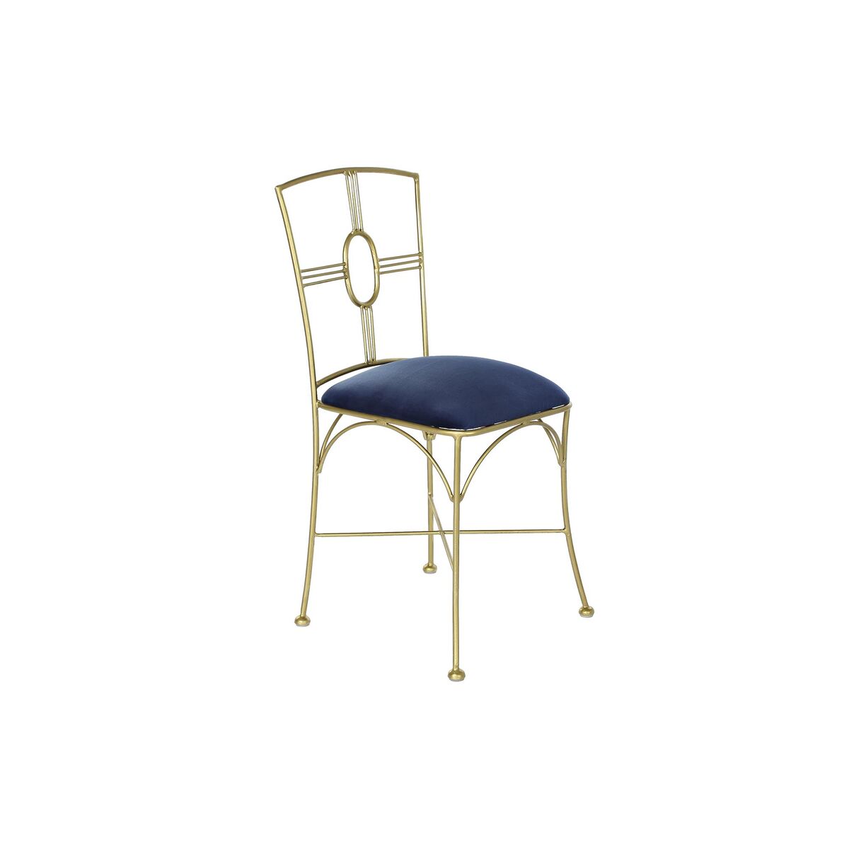 DKD Home Decor - Cadeira de Sala de Jantar DKD Home Decor Azul Dourado 45 x 42 x 88,5 cm