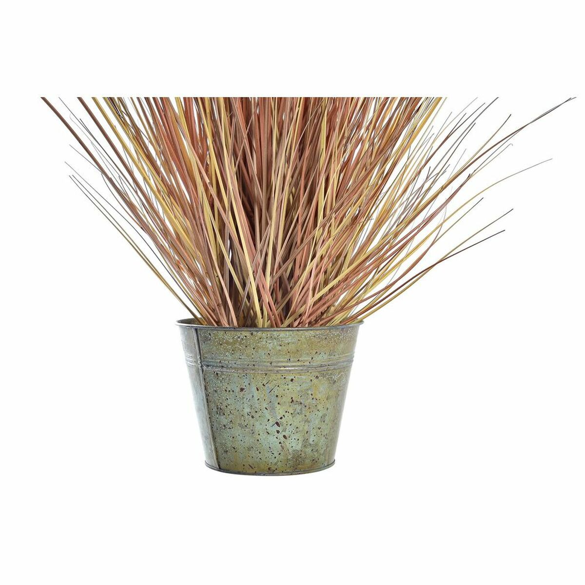 imagem de Planta Decorativa DKD Home Decor Laranja Polietileno Castanho-avermelhado Latão 20 x 20 x 90 cm (2 Unidades)2