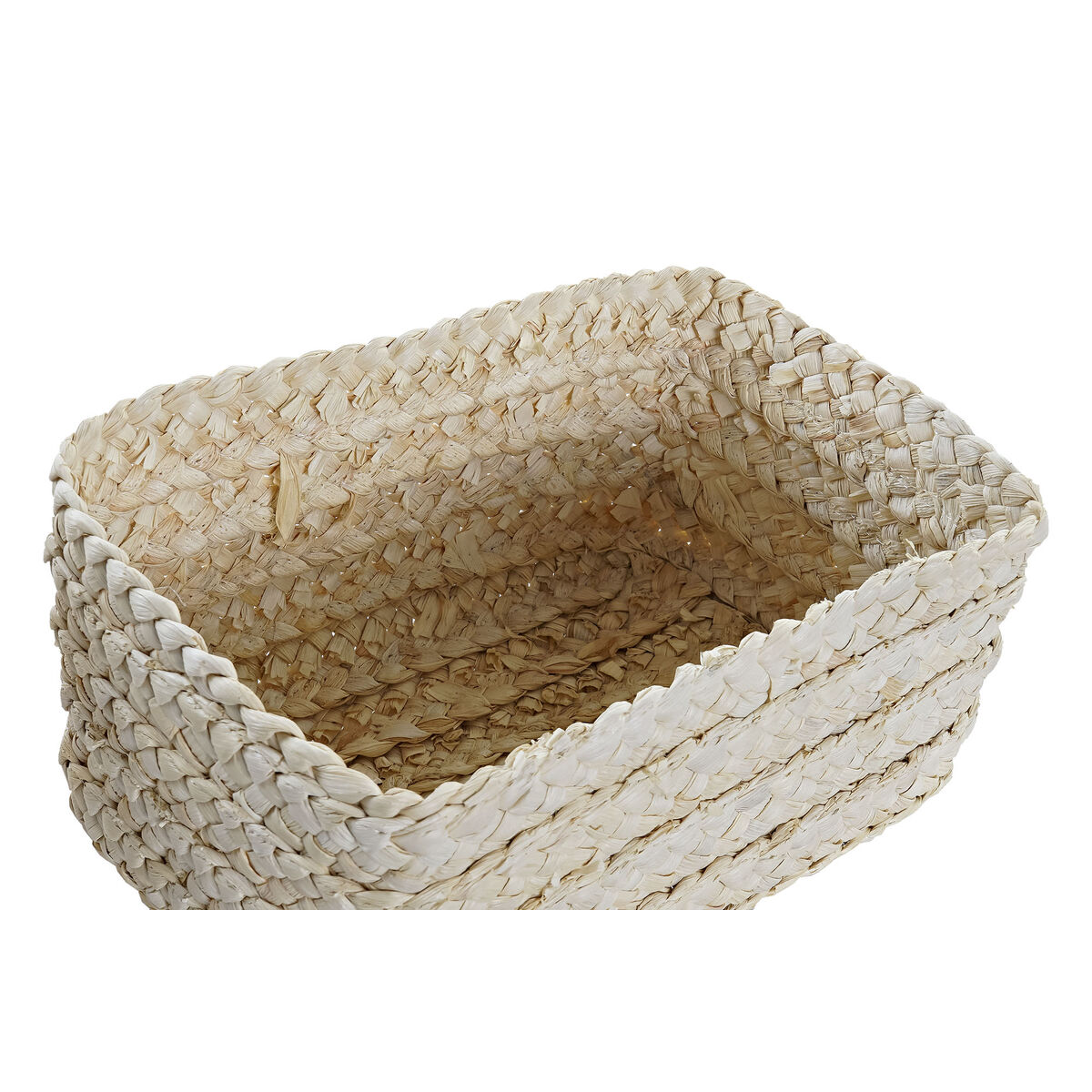 imagem de Conjunto de Cestas DKD Home Decor 28 x 21 x 15 cm Fibra natural2