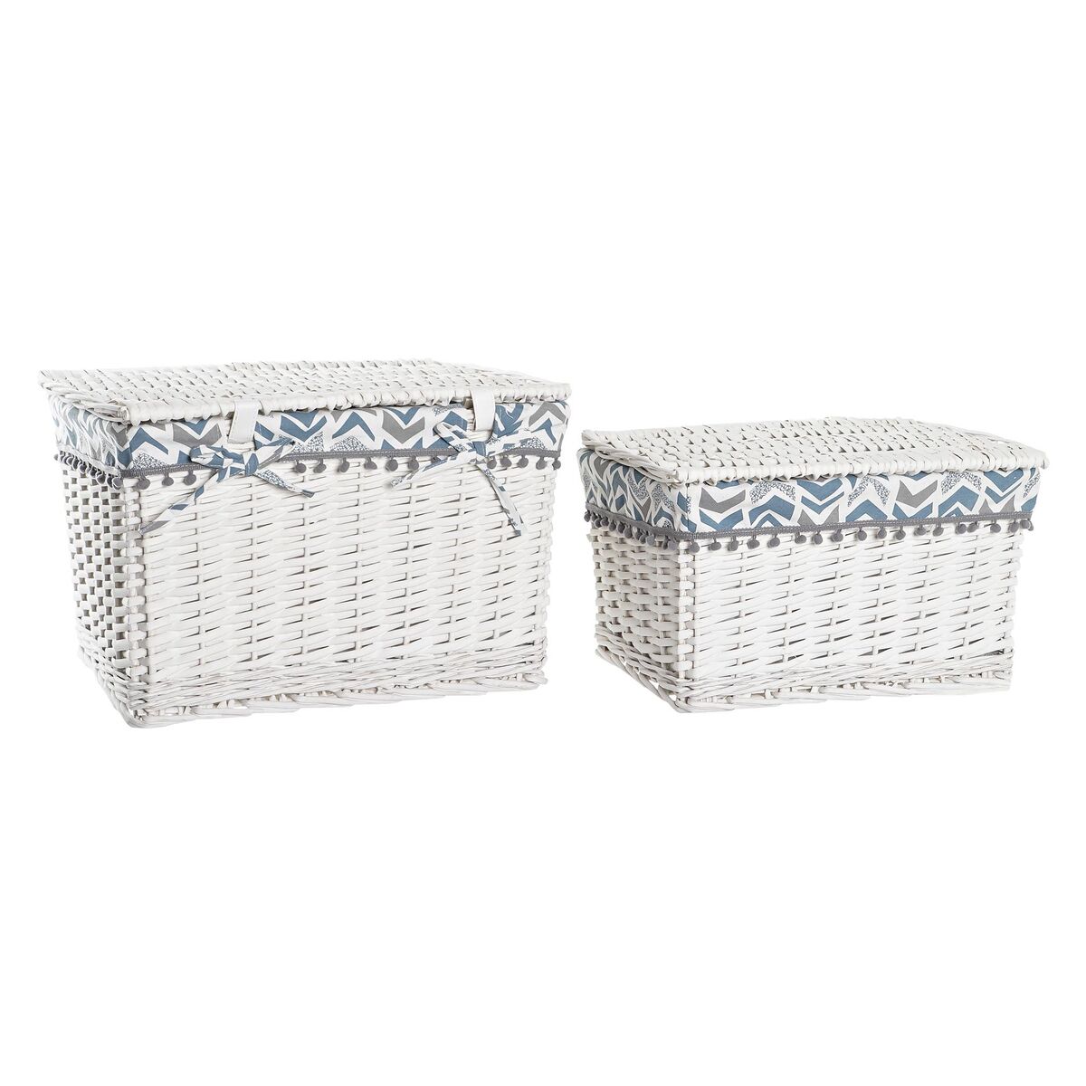 imagem de Conjunto de Cestas DKD Home Decor Poliéster vime (45 x 35 x 30 cm)1