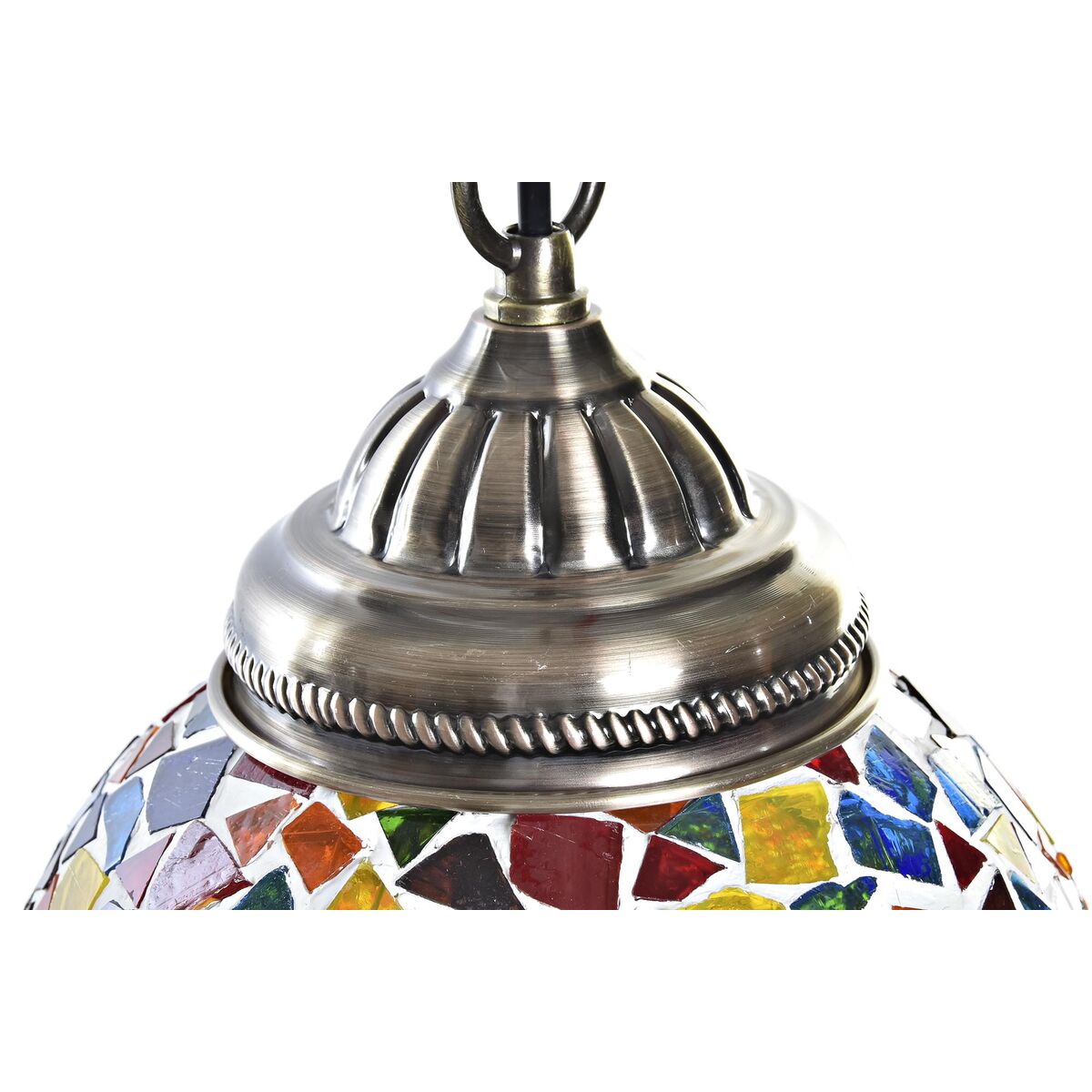 imagem de Candeeiro de teto DKD Home Decor Cristal Metal 20 x 20 x 36 cm Multicolor 50 W (2 Unidades)4