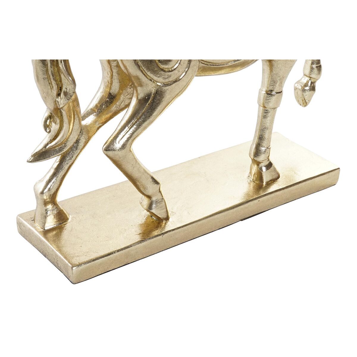 imagem de Figura Decorativa DKD Home Decor 34 x 9,5 x 33,5 cm Cavalo Prateado Dourado (2 Unidades)3