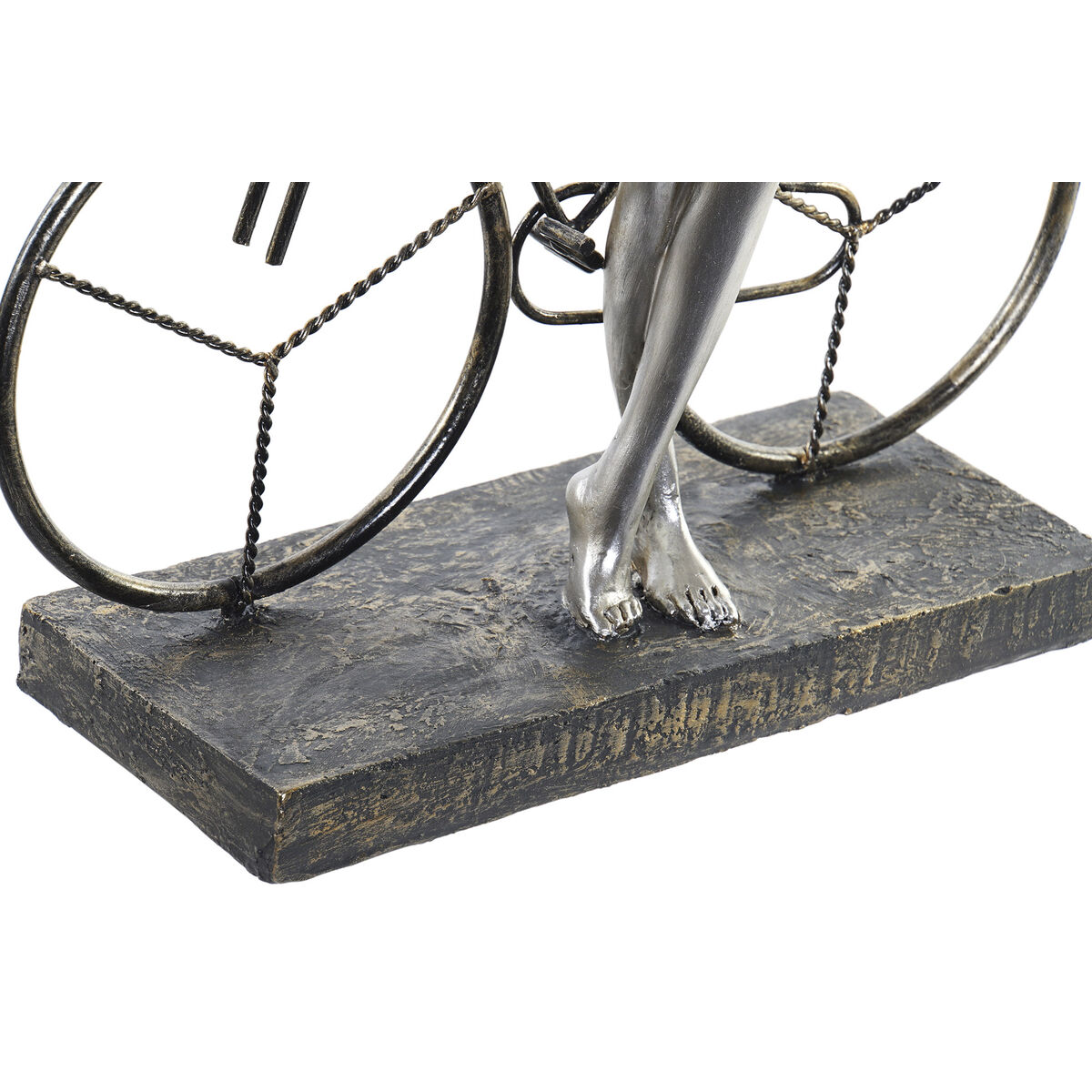 imagem de Figura Decorativa DKD Home Decor Mulher Prateado Bicicleta Metal Resina (27,5 x 9,5 x 34,5 cm)3