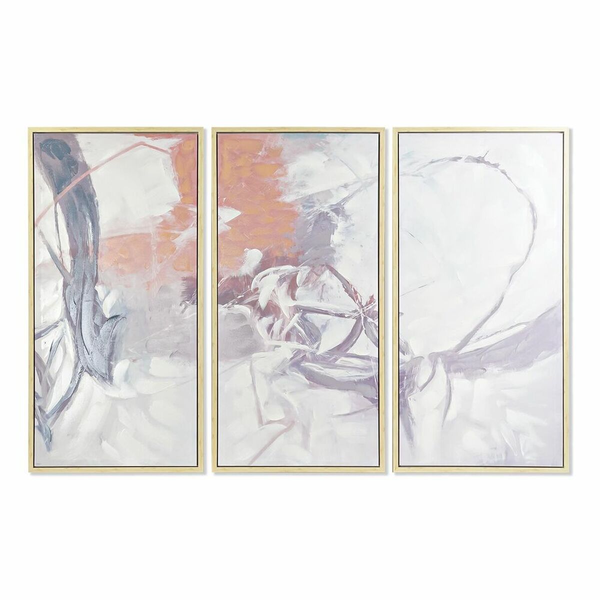 DKD Home Decor - Conjunto de 3 quadros DKD Home Decor 180 x 4 x 120 cm Abstrato Urbana