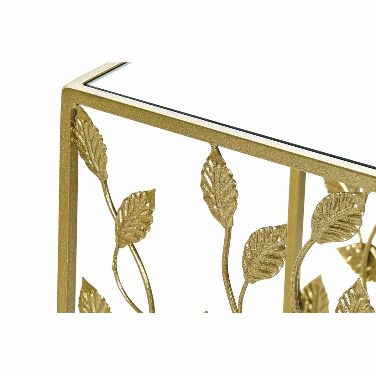 imagem de Conjunto de 3 mesas pequenas DKD Home Decor Dourado Metal Espelho 40 x 40 x 70 cm4