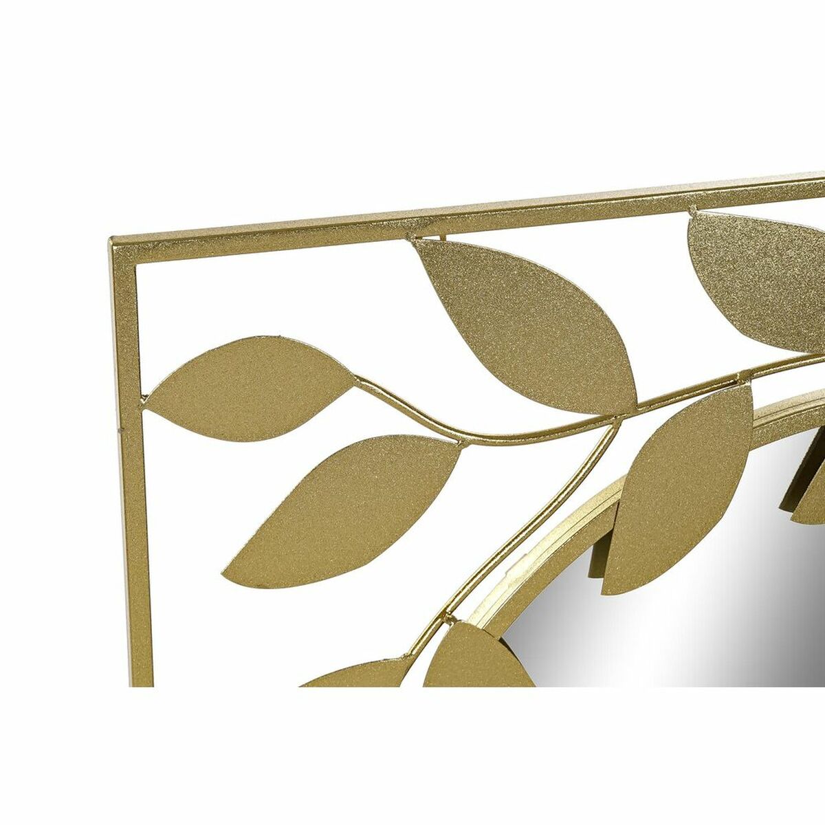 imagem de Espelho de parede DKD Home Decor Espelho Dourado Metal Laurel (120 x 2,5 x 120 cm)3