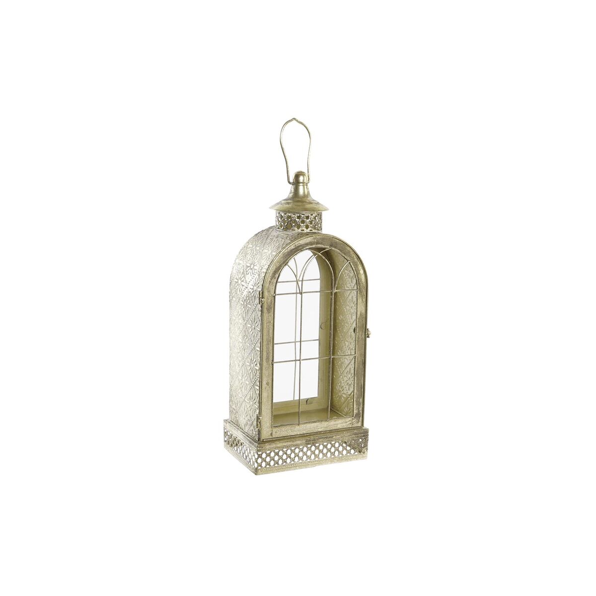 DKD Home Decor - Lantaarn DKD Home Decor Cristal Dourado Metal (18 x 13 x 43 cm)