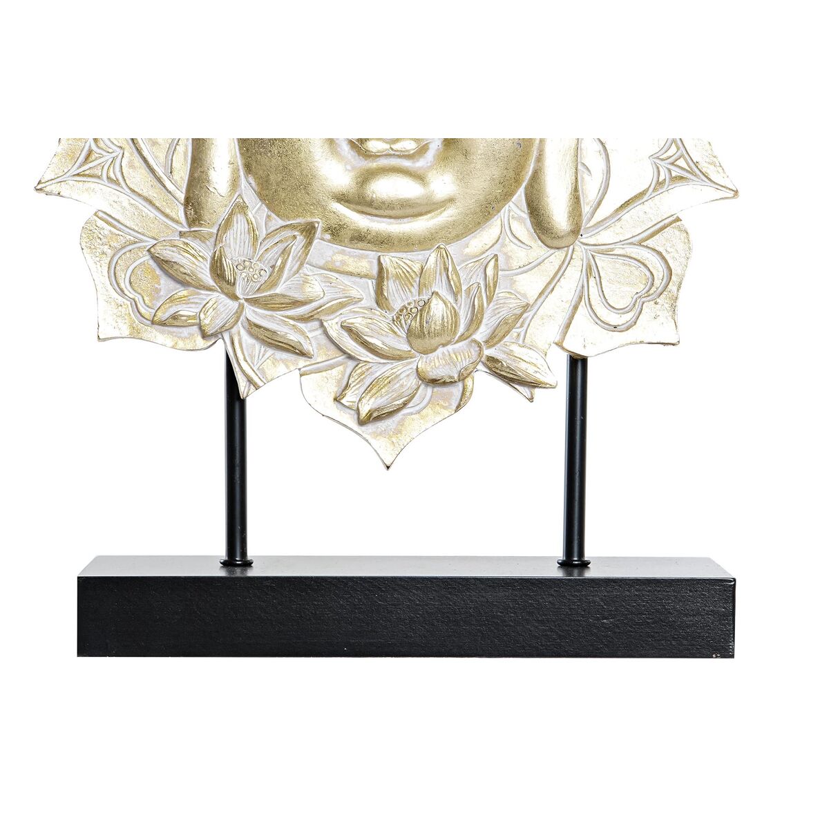 imagem de Figura Decorativa DKD Home Decor 27 x 8 x 33,5 cm Preto Dourado Buda Oriental (2 Unidades)2