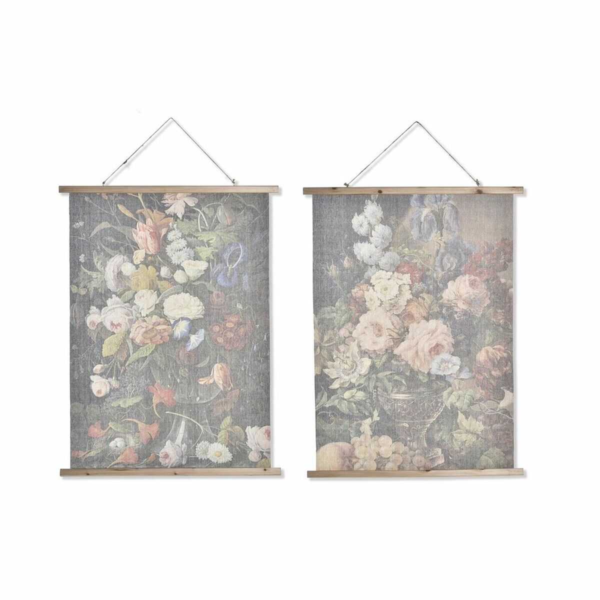 DKD Home Decor - Pintura DKD Home Decor Bloemen Moderno 75 x 2 x 100 cm (2 Unidades)