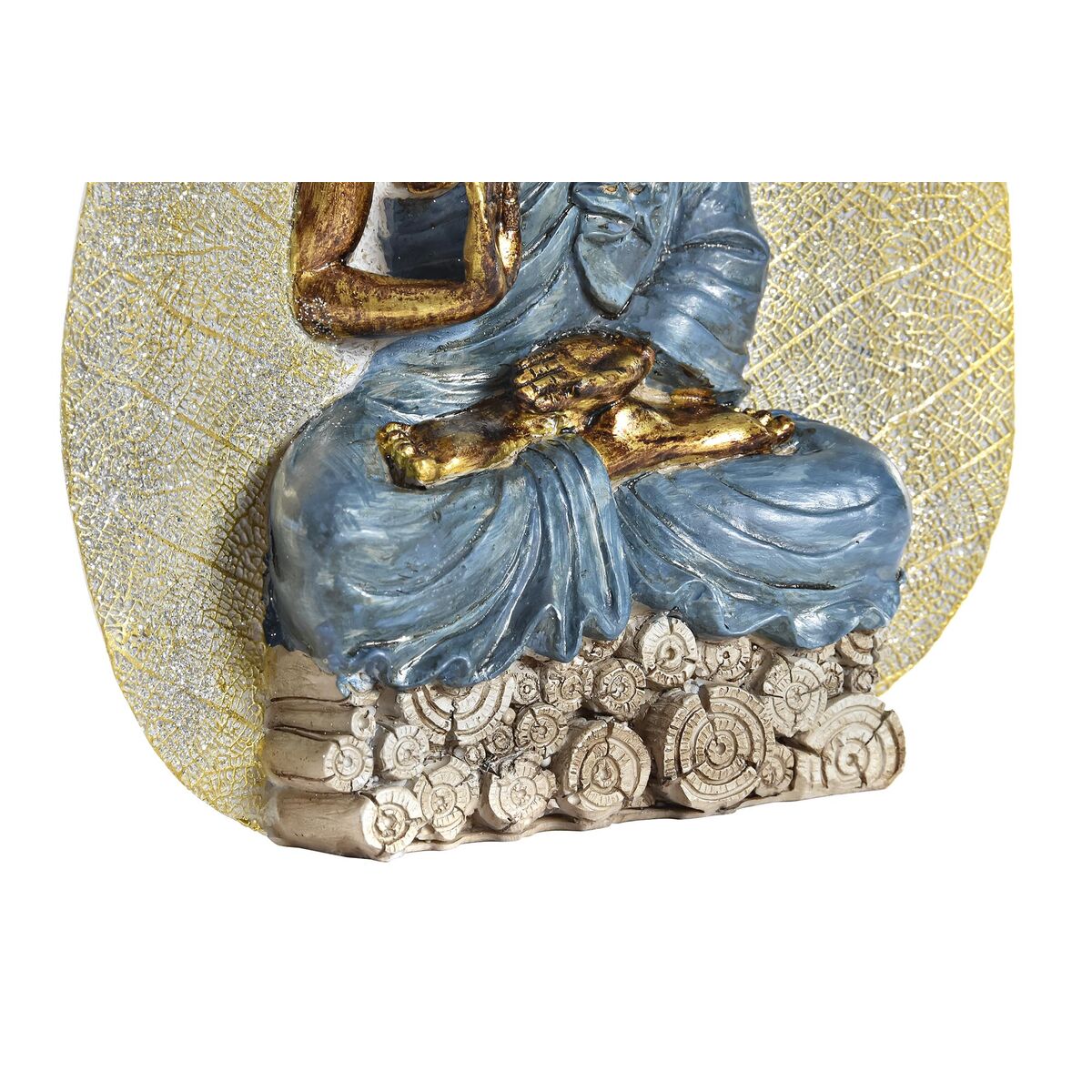 imagem de Figura Decorativa DKD Home Decor Azul Vermelho Laranja Dourado Buda Oriental 15,5 x 5 x 20,7 cm (3 Peças)2