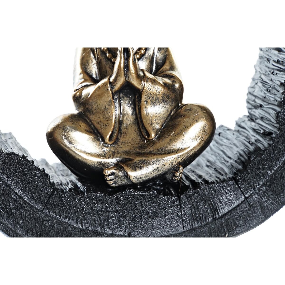 imagem de Figura Decorativa DKD Home Decor Preto Dourado Monge Oriental 20,8 x 6,5 x 18,5 cm (2 Unidades)3