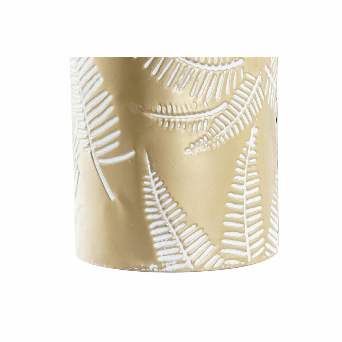 imagem de Vaso DKD Home Decor Dourado Metal Creme Tropical Folha de planta (21 x 21 x 81 cm)2