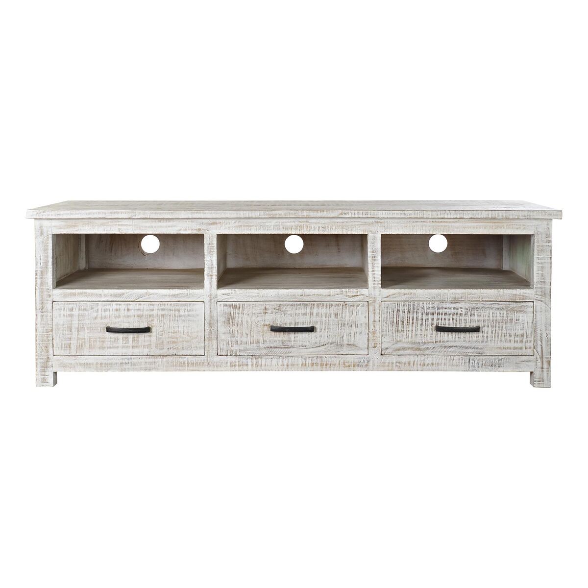 DKD Home Decor - Móvel de TV DKD Home Decor 158 x 50 x 54 cm Branco Madeira de mangueira