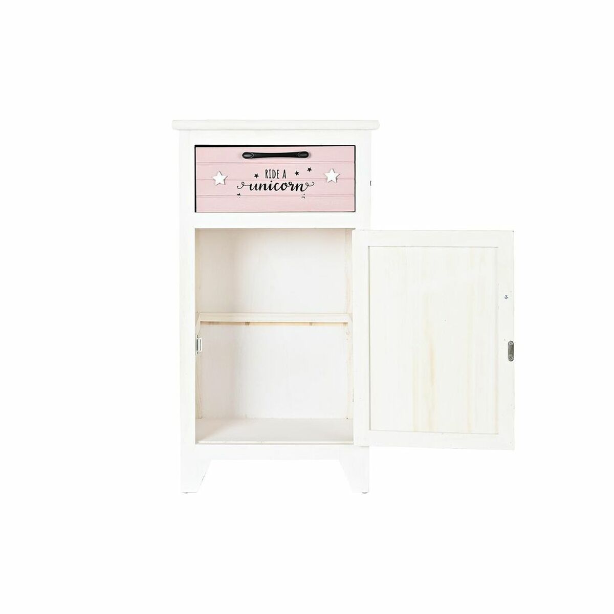 imagem de Mesa de Cabeceira DKD Home Decor Infantil Cinzento Cor de Rosa Branco Amarelo (40 x 29 x 73,5 cm)3