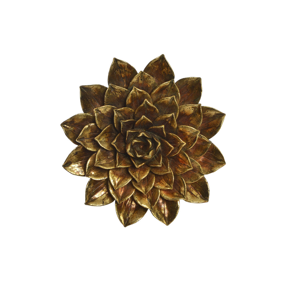 imagem de Decoração de Parede DKD Home Decor Dourado Flor 23 x 3 x 23 cm1