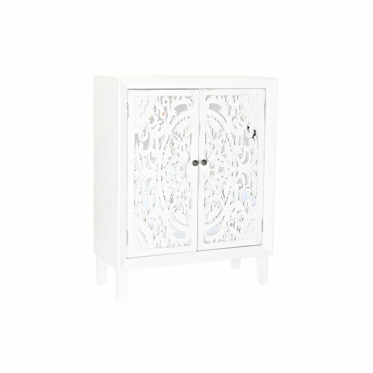 DKD Home Decor - Aparador DKD Home Decor Branco Espelho Abeto MDF (80 x 35 x 102 cm)