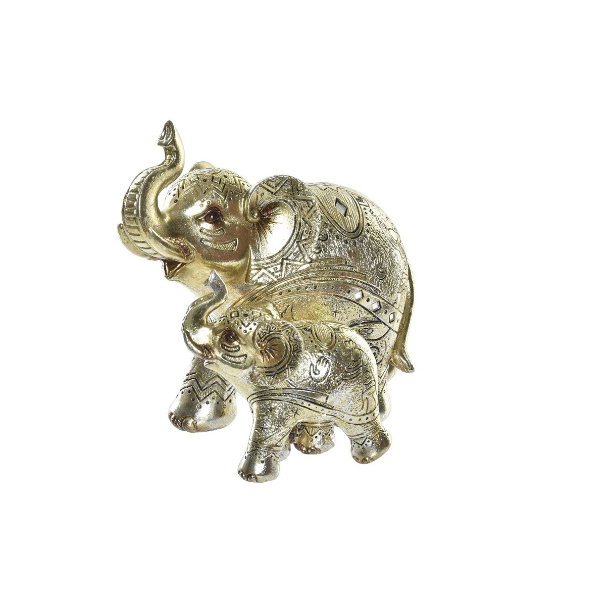 DKD Home Decor - Figura Decorativa DKD Home Decor Dourado Elefante Colonial 17 x 11 x 15 cm