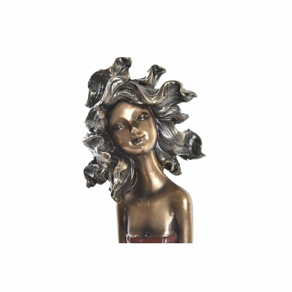 imagem de Figura Decorativa DKD Home Decor Vermelho Turquesa Dourado Mulher 20 x 9 x 23 cm (2 Unidades)2