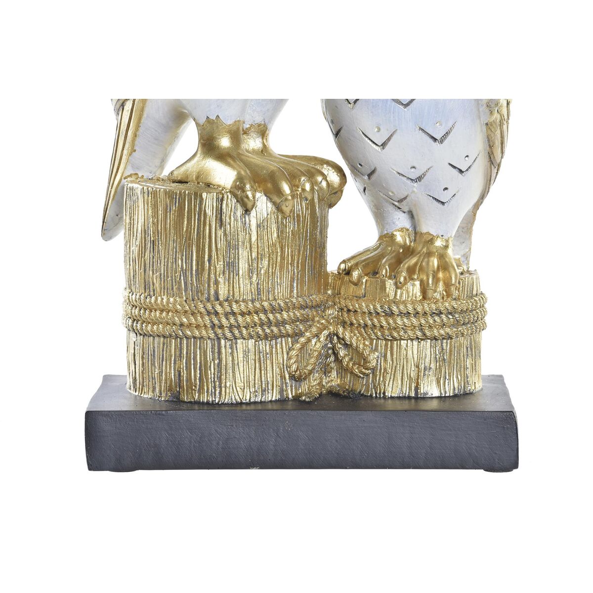 imagem de Figura Decorativa DKD Home Decor 14,5 x 9 x 26 cm Coruja Dourado Branco3