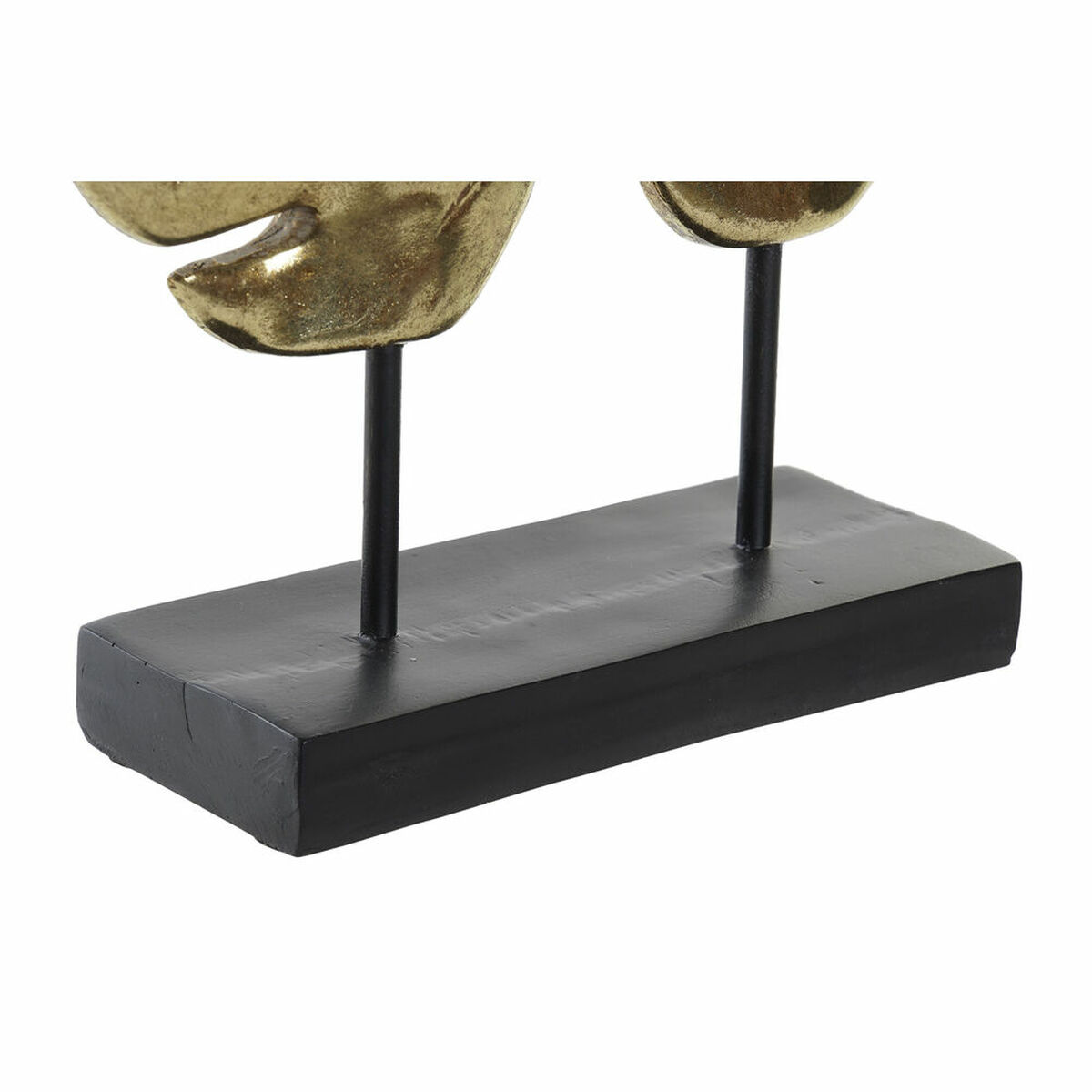 imagem de Figura Decorativa DKD Home Decor 25,5 x 6 x 34 cm Preto Dourado Tropical Folha de planta2