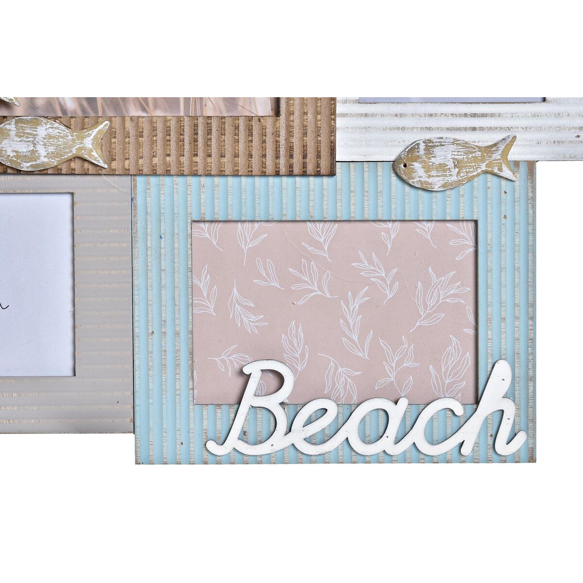 imagem de Moldura de Fotos DKD Home Decor Beach 46,5 x 2 x 44,5 cm Madeira Marinheiro2