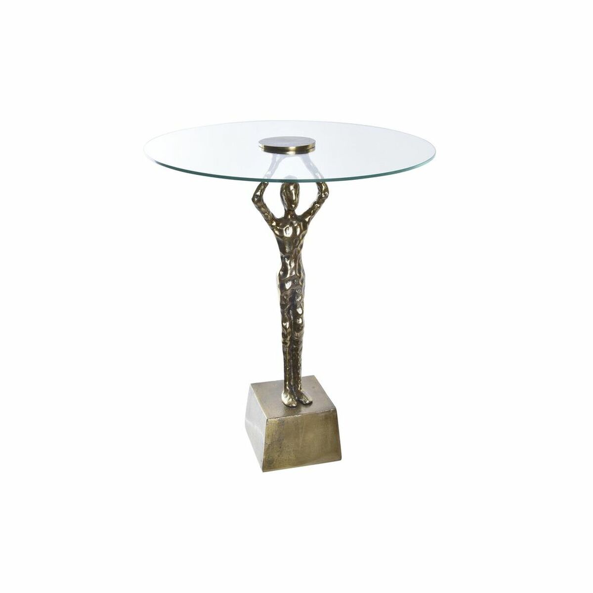 DKD Home Decor - Mesa de apoio DKD Home Decor Cristal Dourado Alumínio 46 x 46 x 57 cm