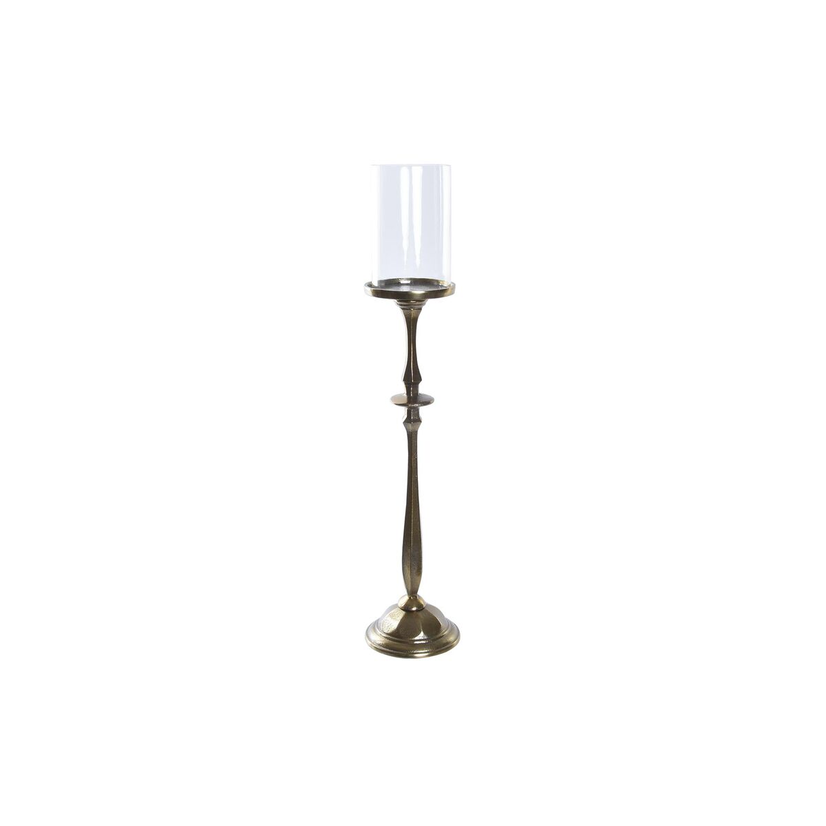 DKD Home Decor - Candelabro DKD Home Decor Cristal Dourado Alumínio (13 x 13 x 53 cm)