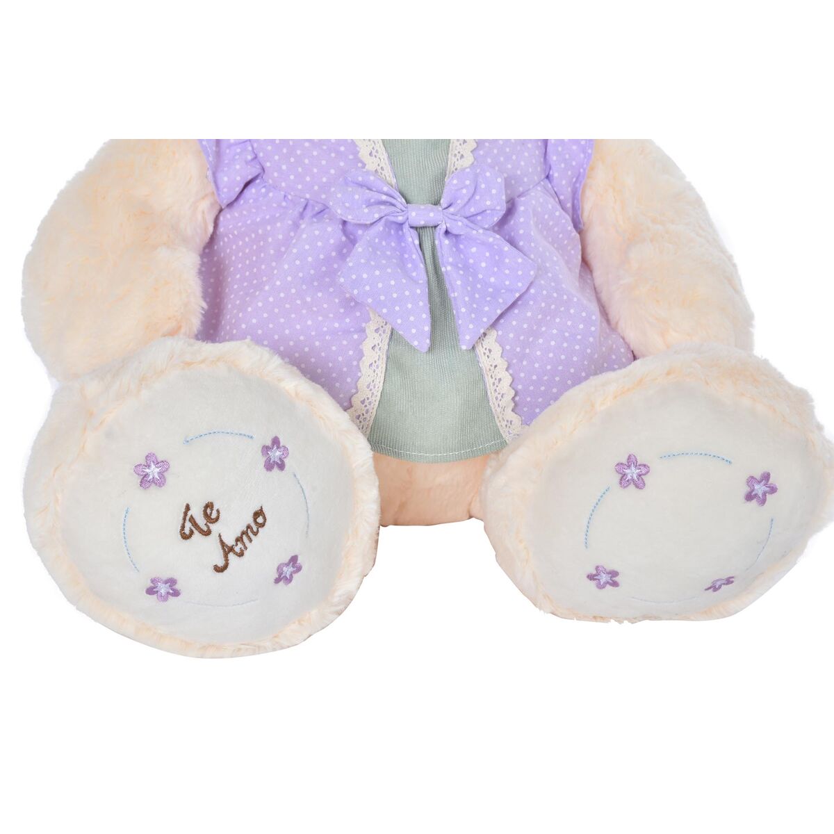 imagem de Urso de Peluche DKD Home Decor Vestido 42 x 20 x 50 cm Bege Cor de Rosa Lilás Infantil Urso (2 Unidades)3