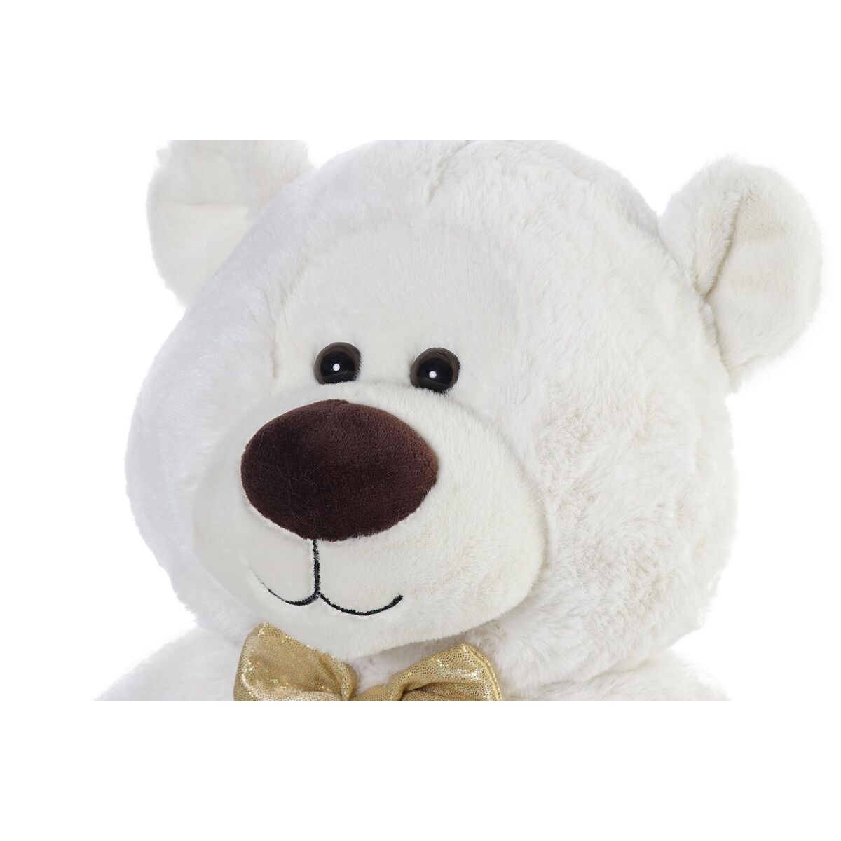 imagem de Urso de Peluche DKD Home Decor Laço Branco Dourado Metal Infantil Urso 30 x 40 cm 25 x 25 x 30 cm2