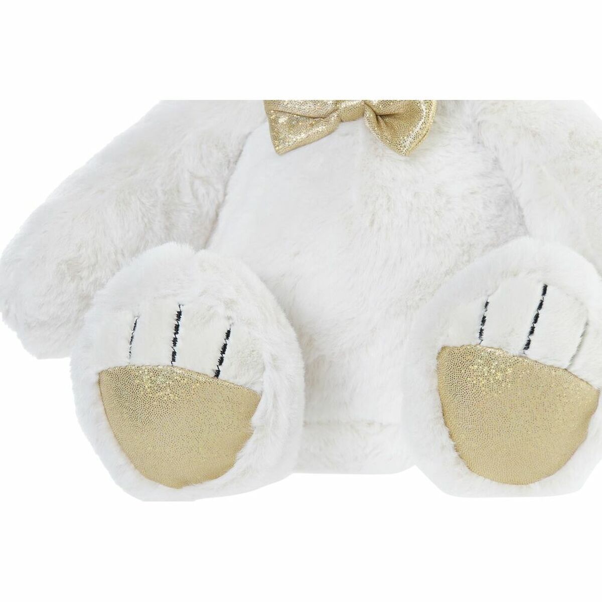 imagem de Urso de Peluche DKD Home Decor Laço Branco Dourado Metal Infantil Urso 30 x 40 cm 30 x 30 x 36 cm3