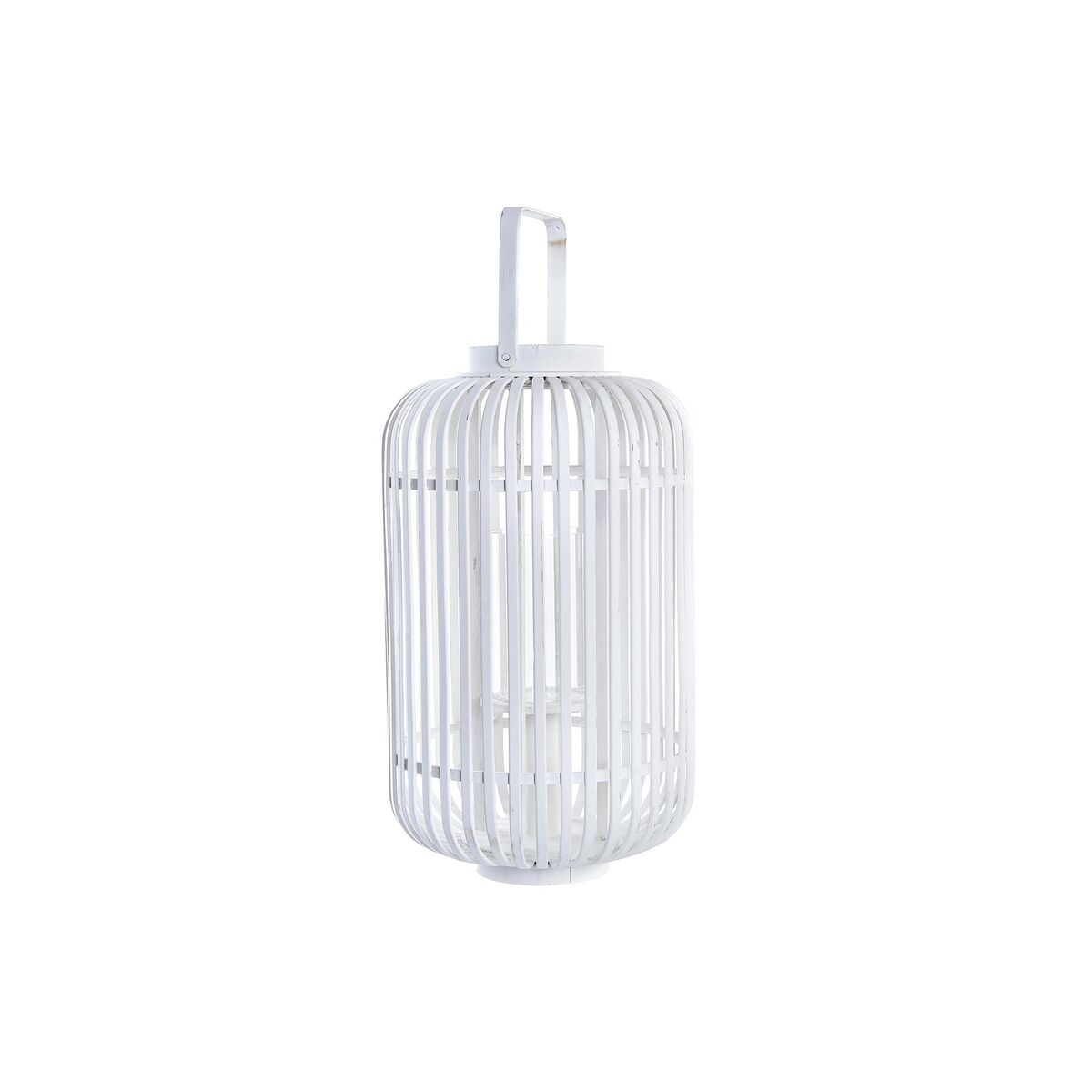 DKD Home Decor - Lantaarn DKD Home Decor Cristal Branco Bambu (28 x 28 x 47 cm)