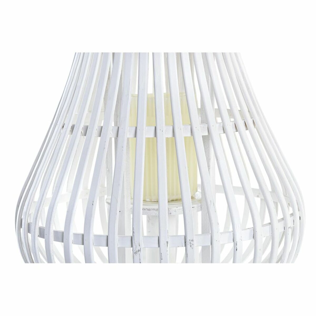 imagem de Lanterna DKD Home Decor Branco Multicolor Metal Bambu Cristal Urbana 30 x 40 cm 29 x 29 x 34 cm2