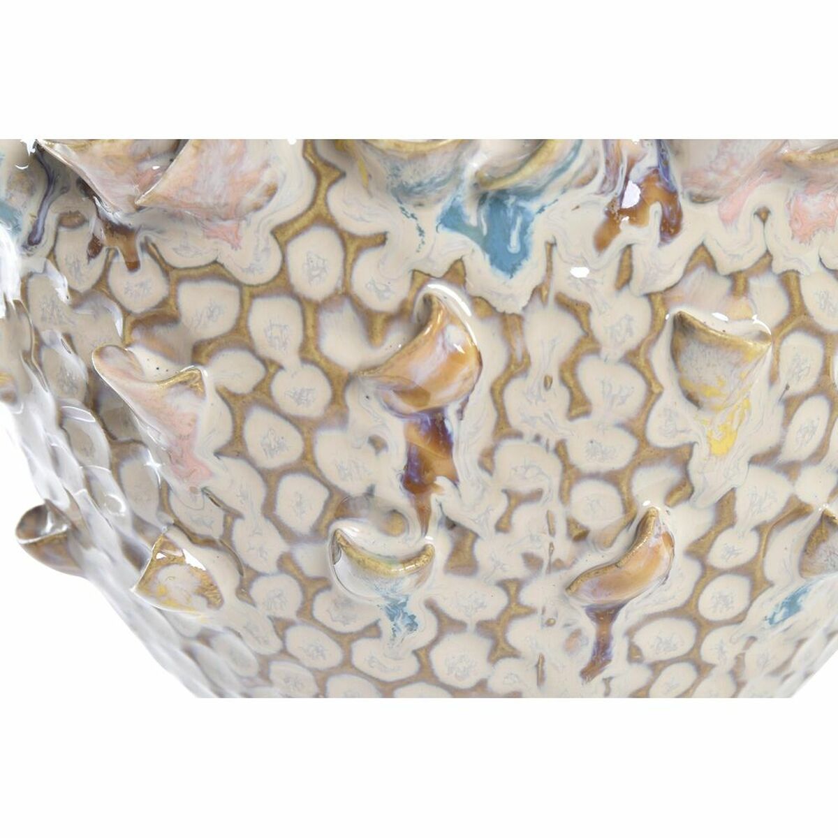 imagem de Vaso DKD Home Decor Castanho Porcelana Mediterrâneo 17 x 17 x 13 cm2