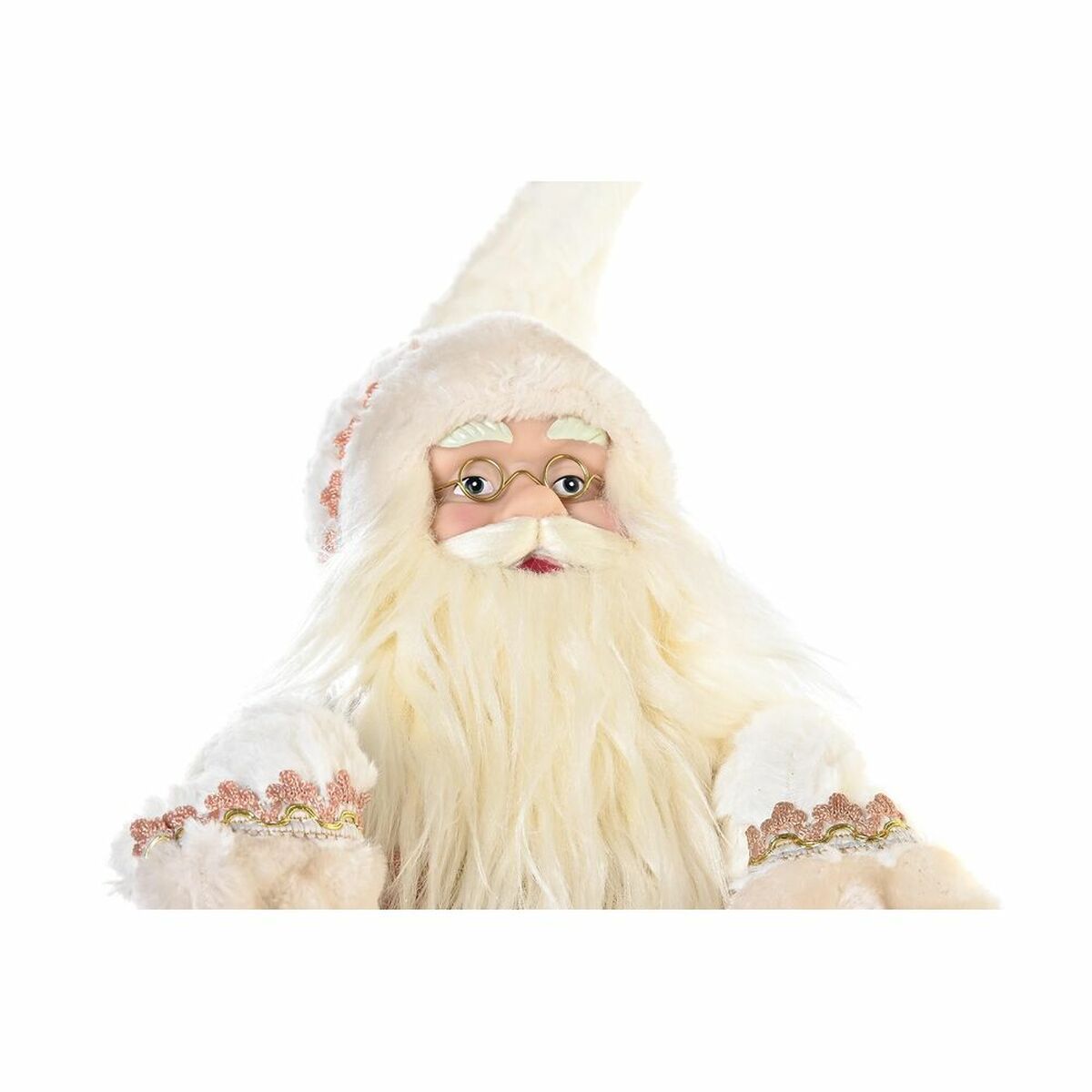 DKD Home Decor - Figura Decorativa DKD Home Decor Pai Natal Natal Cinzento Cor de Rosa Madeira 42 x 22 x 50 cm